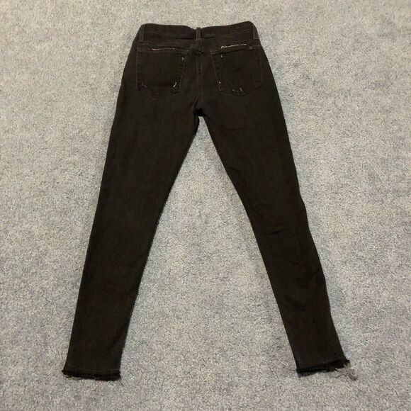 Joe’s Jeans 26 Dark Blue Distressed Mid Rise Raw Hems 27 in Inseam Women's - Picture 2 of 12